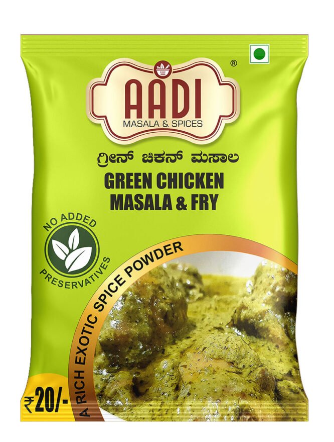 Green Chicken Masala & Fry